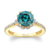 2 Carat Blue And White Diamond Ring