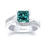 1.25 Carat Blue And White Diamond Ring