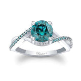 One Carat Blue Diamond Ring