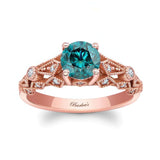 Vintage Blue And White Diamond Ring