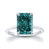 2 Carat Radiant Cut Blue Diamond Solitaire Engagement Ring