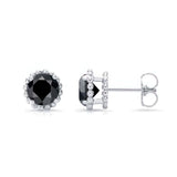 1.00ct. Black Diamond Studs