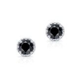 Unique 1 Carat Black Diamond Studs