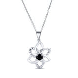 Black Diamond Flower Necklace