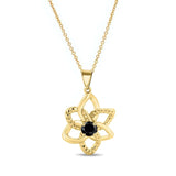 Black Diamond Flower Necklace