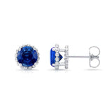 1.00ct. Blue Sapphire Studs