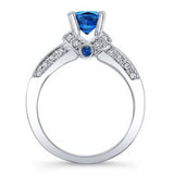 Unique Vintage Blue Sapphire Ring