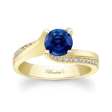 Round Cut Sapphire Ring