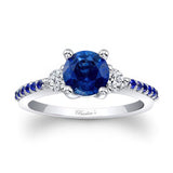 3 Stone Sapphire Engagement Ring