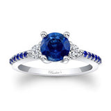 3 Stone Sapphire Engagement Ring