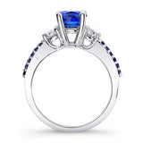 3 Stone Sapphire Engagement Ring