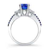 3 Stone Sapphire Engagement Ring