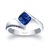 Cushion Sapphire Engagement Ring