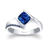 Cushion Sapphire Engagement Ring