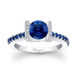 Vintage Pave Blue Sapphire Ring