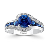 Unique Blue Sapphire Engagement Ring