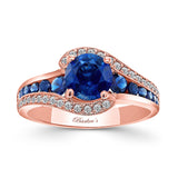 Unique Blue Sapphire Engagement Ring