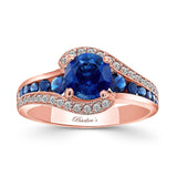 Unique Blue Sapphire Engagement Ring