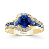 Unique Blue Sapphire Engagement Ring