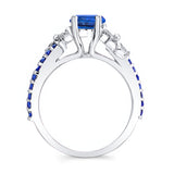 Round Blue Sapphire Ring