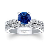 Blue Sapphire And Diamond Bridal Set