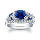Vintage Blue Sapphire Bridal Set