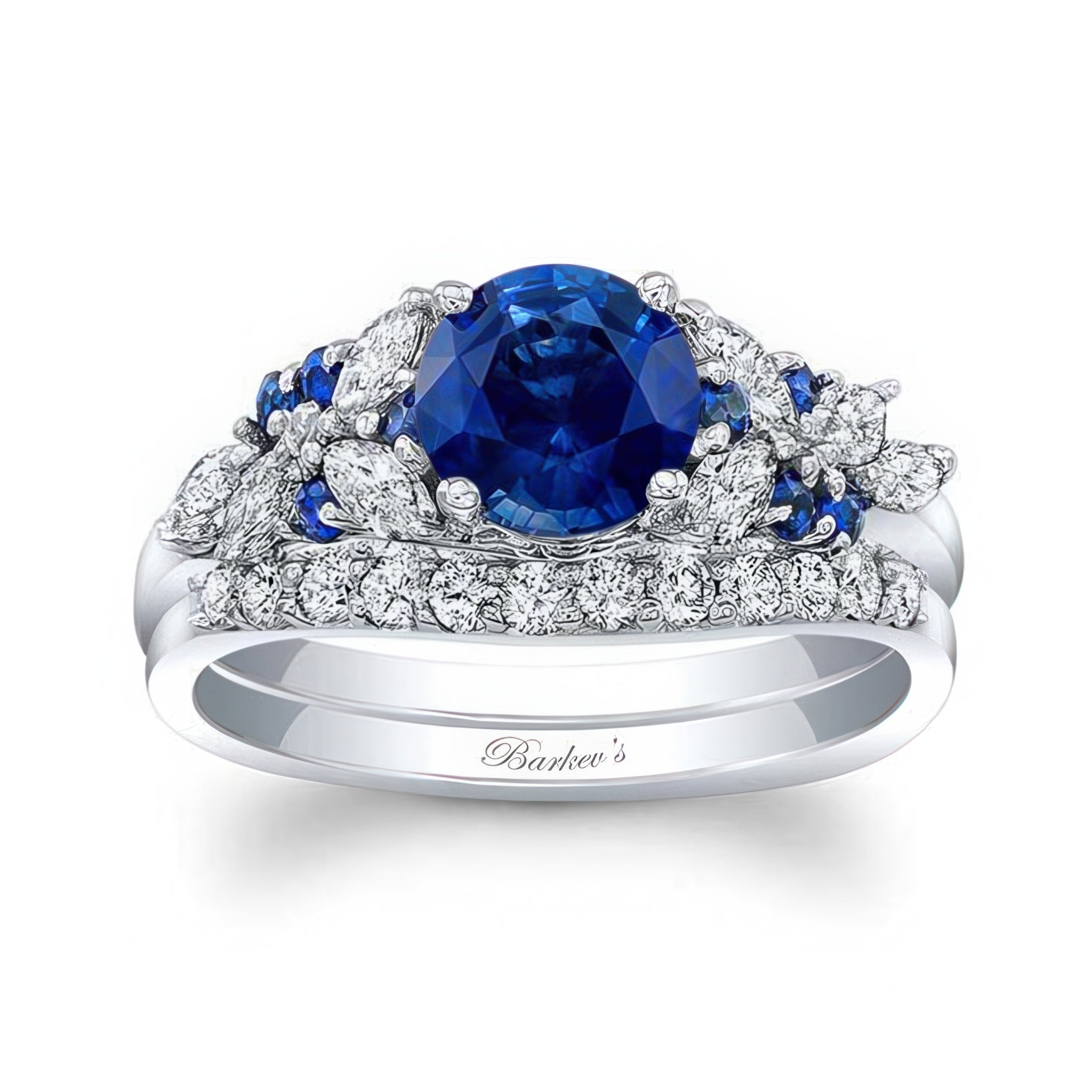 Vintage Lab Blue Sapphire Bridal Set Barkev's – Barkev's