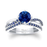 Twisted Blue Sapphire Bridal Set