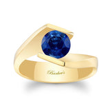 Tension Solitaire Blue Sapphire Ring