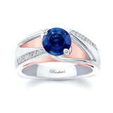 Pave Lab Blue Sapphire And Diamond Ring