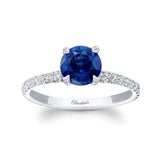 Blue Sapphire And Diamond Ring