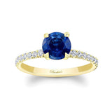 Blue Sapphire And Diamond Ring