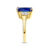 Emerald Cut 5 Carat Blue Sapphire Ring