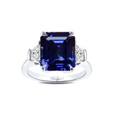 Emerald Cut 5 Carat Blue Sapphire Ring