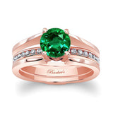 Interlock Emerald And Diamond Bridal Set