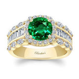 Emerald And Diamond Baguette Ring