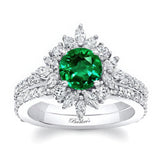Marquise Halo Emerald And Diamond Wedding Set