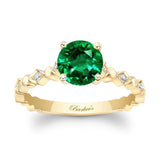 Art Deco Emerald And Diamond Engagement Ring