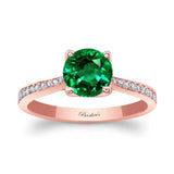 Classic Emerald And Diamond Engagement Ring