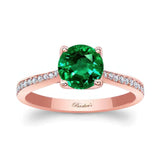 Classic Emerald And Diamond Engagement Ring