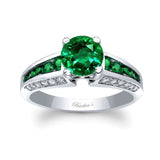Lab Emerald Channel Set Ring