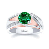 Pave Lab Emerald And Diamond Ring
