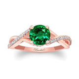 One Carat Emerald And Diamond Ring