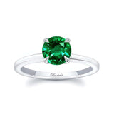 Emerald And Diamond Micro Pave Hidden Halo Ring