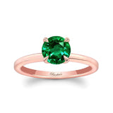 Emerald And Diamond Micro Pave Hidden Halo Ring