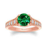 Lab Emerald And Diamond Vintage Ring