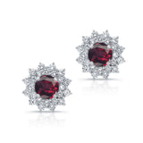 1.00ct. Double Halo Garnet Studs