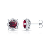 1.00ct. Unique Halo Garnet Studs