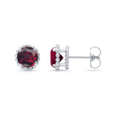 1.00ct. Garnet Studs