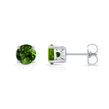 1 Carat Green Tourmaline Studs